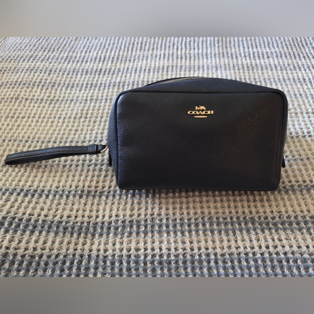 Coach Cosmetic Case In Midnight/Gold